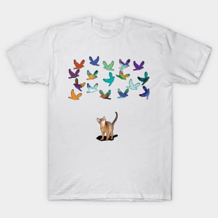 Cat Among The Birds T-Shirt